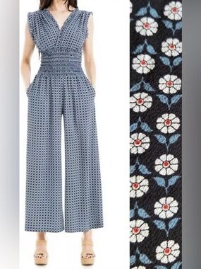 Max Studio Wide-Leg Crepe Jumpsuit / Romper – Women’s 2X